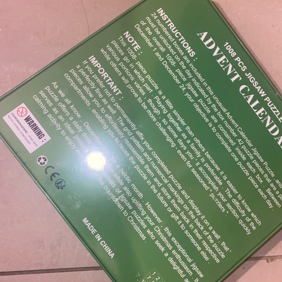 Christmas Advent Calendar Puzzle 1008 Piece - Picture 2 of 3